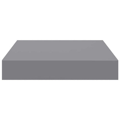 Floating Wall Shelves 4 pcs Grey 23x23.5x3.8 cm MDF