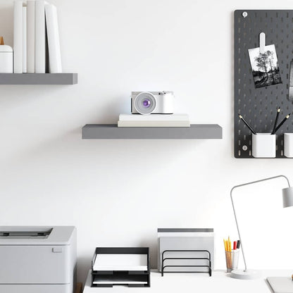 Floating Wall Shelf Grey 50x23x3.8 cm MDF