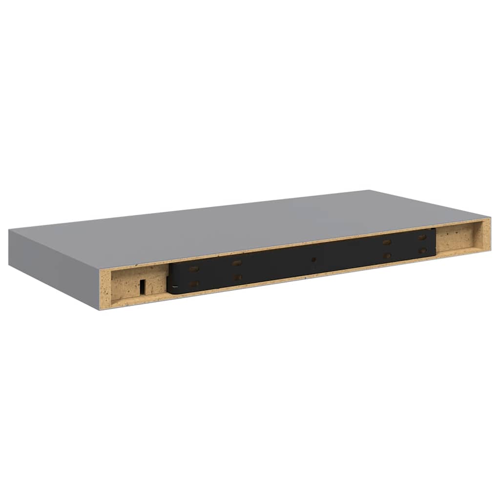 Floating Wall Shelves 4 pcs Grey 50x23.5x3.8 cm MDF