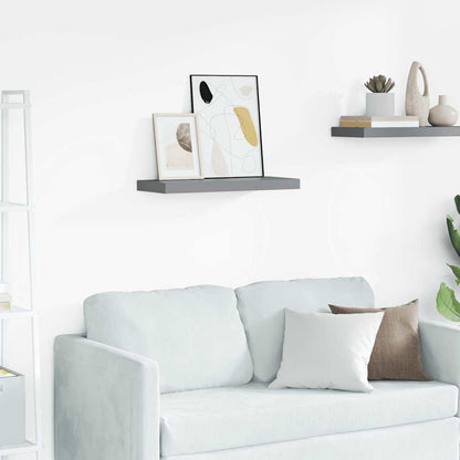 vidaXL Wall Shelf Grey Honeycomb MDF, metal frame Medium Wall Shelf