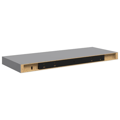 Floating Wall Shelves 4 pcs Gray 23.6"x9.3"x1.5" MDF