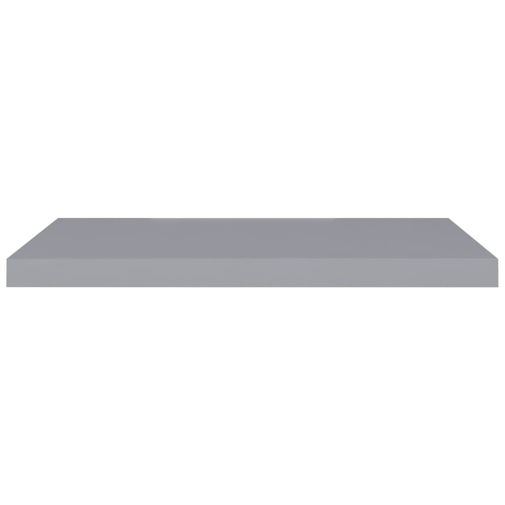 Wall Shelf Set of 2 Grey Honeycomb MDF, Metal 2 pieces, Medium