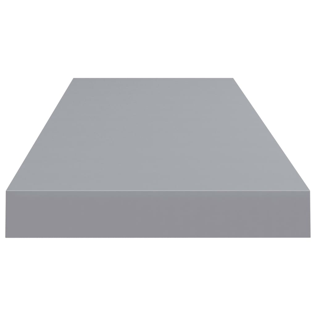 Wall Shelf Set of 2 Grey Honeycomb MDF, Metal 2 pieces, Medium