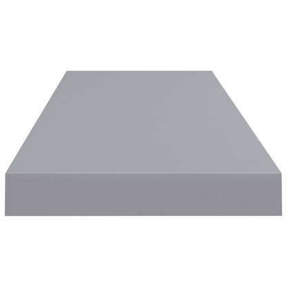 Wall Shelf Set of 2 Grey Honeycomb MDF, Metal 2 pieces, Medium