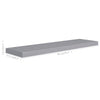 Floating Wall Shelves 2 pcs Grey 90x23.5x3.8 cm MDF