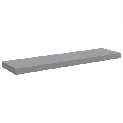 Wall Shelf Set of 4 Grey Honeycomb MDF, metal 35.4x9.3x1.5 in