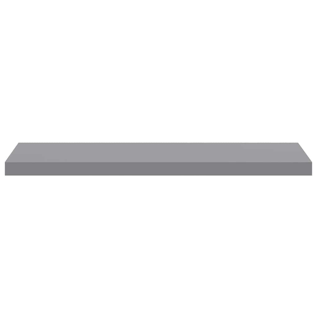 Wall Shelf Set of 4 Grey Honeycomb MDF, metal 35.4x9.3x1.5 in