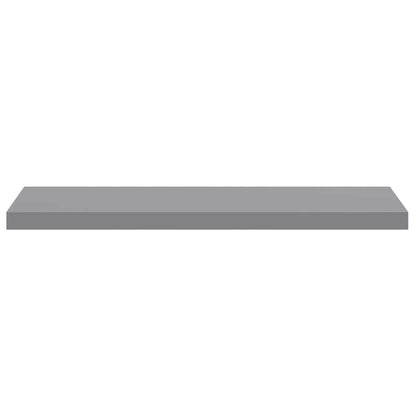 Wall Shelf Set of 4 Grey Honeycomb MDF, metal 35.4x9.3x1.5 in