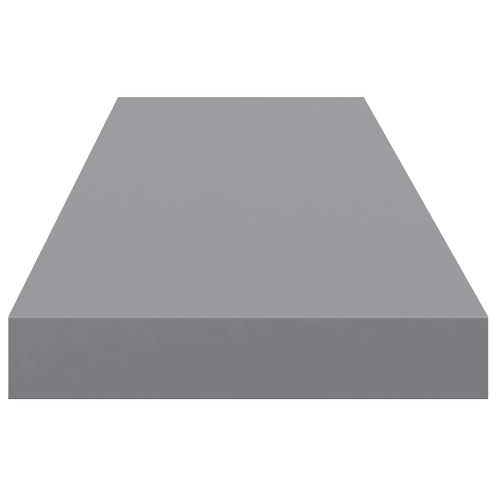 Wall Shelf Set of 4 Grey Honeycomb MDF, metal 35.4x9.3x1.5 in