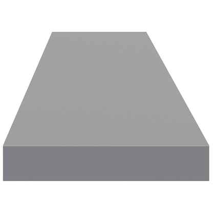 Wall Shelf Set of 2 Gray Honeycomb MDF, Metal 47.2 in x 9.3 in