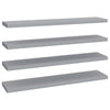 Floating Wall Shelves 4 pcs Grey 120x23.5x3.8 cm MDF