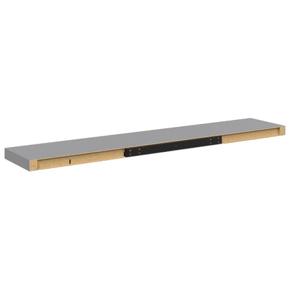 vidaXL Wall Shelf Set of 4 Grey Honeycomb MDF and metal