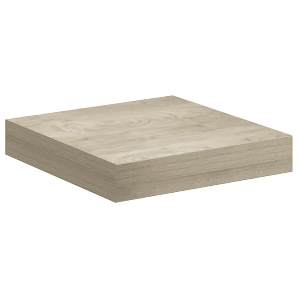 Floating Wall Shelves 4 pcs Oak 9.1"x9.3"x1.5" MDF