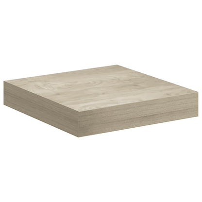 Floating Wall Shelves 4 pcs Oak 9.1"x9.3"x1.5" MDF