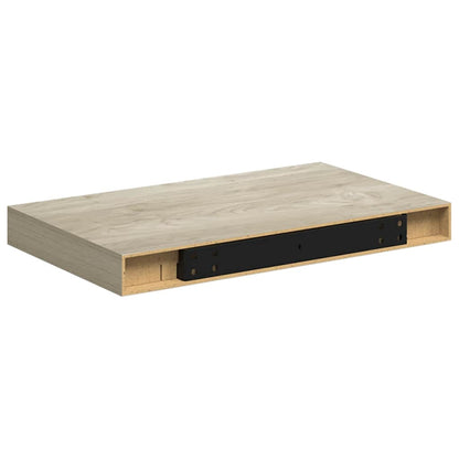 vidaXL Wall Shelf Oak MDF, metal Small Wall mounting Wall Shelf