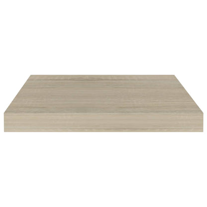 Wall Shelf Set of 2 Oak Honeycomb MDF, Metal 15.7 x 9.1 x 1.5 in