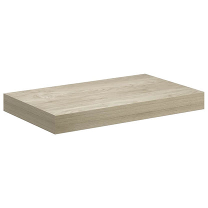 Wall Shelf Set of 2 Oak Honeycomb MDF, Metal 15.7 x 9.1 x 1.5 in