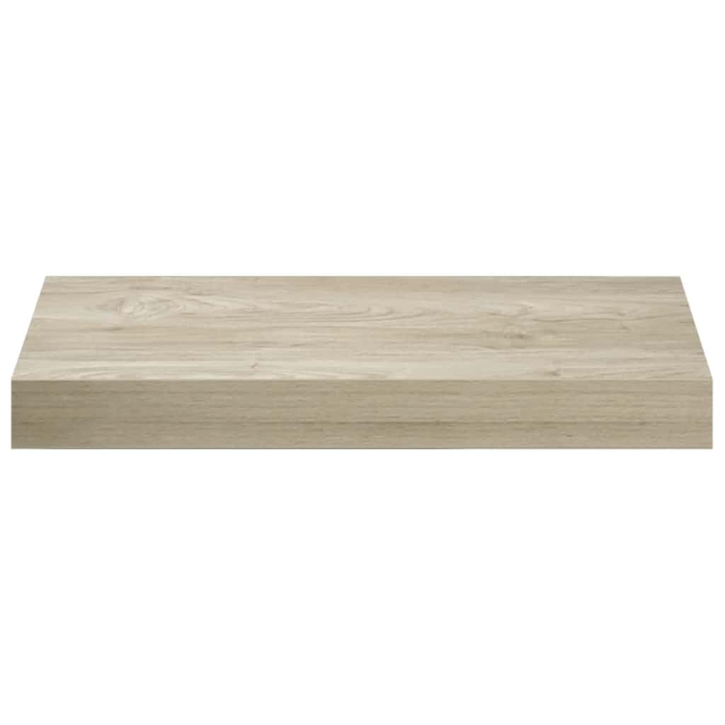 Wall Shelf Set of 2 Oak Honeycomb MDF, Metal 15.7 x 9.1 x 1.5 in