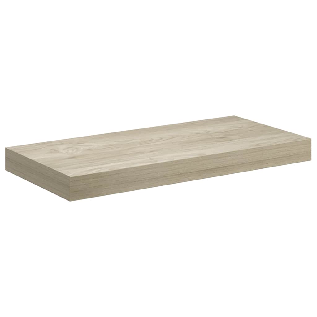 Wall Shelf | Set of 2 | Oak | Honeycomb MDF, metal | 50x23x3.8 cm