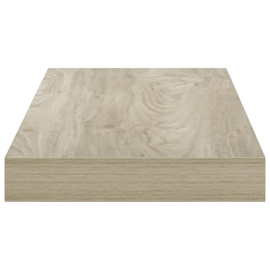 Wall Shelf | Set of 2 | Oak | Honeycomb MDF, metal | 50x23x3.8 cm
