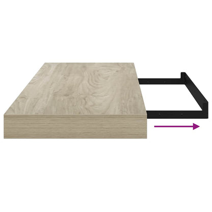 Floating Wall Shelf Oak 60x23.5x3.8 cm MDF