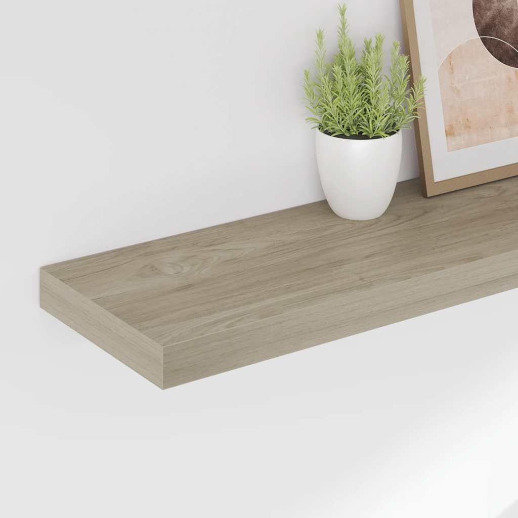 Floating Wall Shelves 2 pcs Oak 80x23.5x3.8 cm MDF