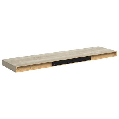 Floating Wall Shelves 2 pcs Oak 90x23.5x3.8 cm MDF