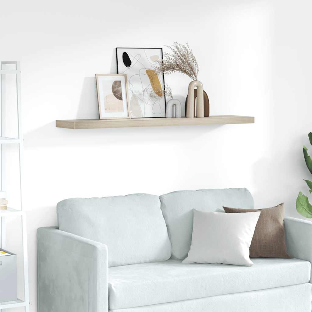 Floating Wall Shelf Oak 120x23.5x3.8 cm MDF