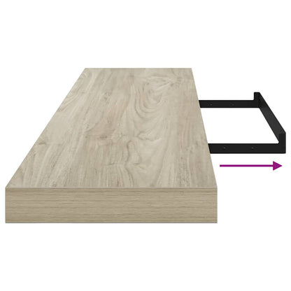Floating Wall Shelves 2 pcs Oak 120x23.5x3.8 cm MDF