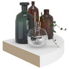 Floating Corner Shelves 2 pcs White 25x25x3.8 cm MDF