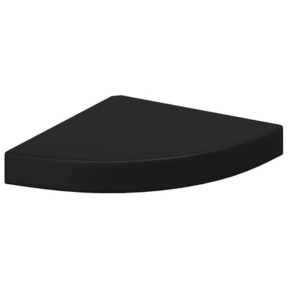 Floating Corner Shelves 4 pcs Black 25x25x3.8 cm MDF
