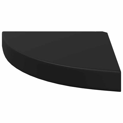 Floating Corner Shelves 4 pcs Black 25x25x3.8 cm MDF