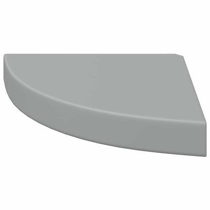 Floating Corner Shelves 4 pcs Grey 25x25x3.8 cm MDF