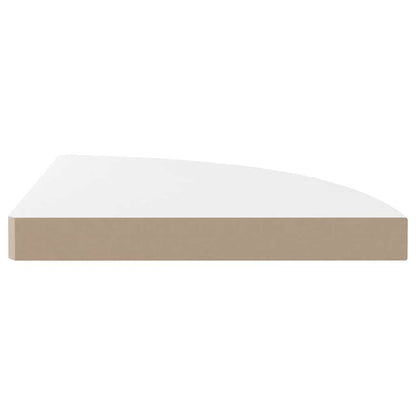 Floating Corner Shelves 2 pcs High Gloss White 35x35x3.8 cm MDF