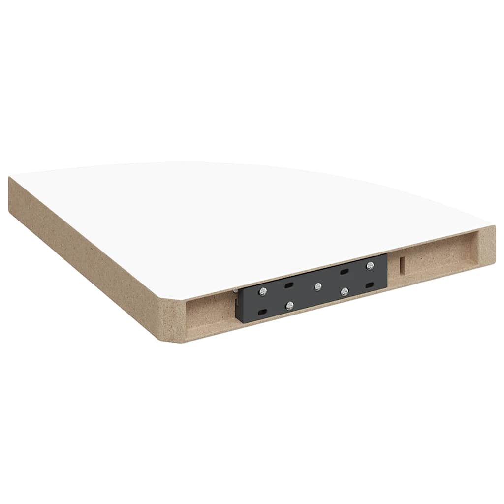 Floating Corner Shelf White 35x35x3.8 cm MDF