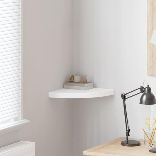Corner Shelf | White | Honeycomb MDF | 35x35x3.8 cm | Wall mounting
