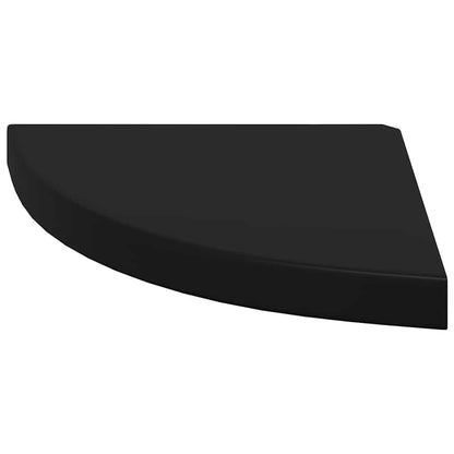 Floating Corner Shelves 2 pcs Black 35x35x3.8 cm MDF