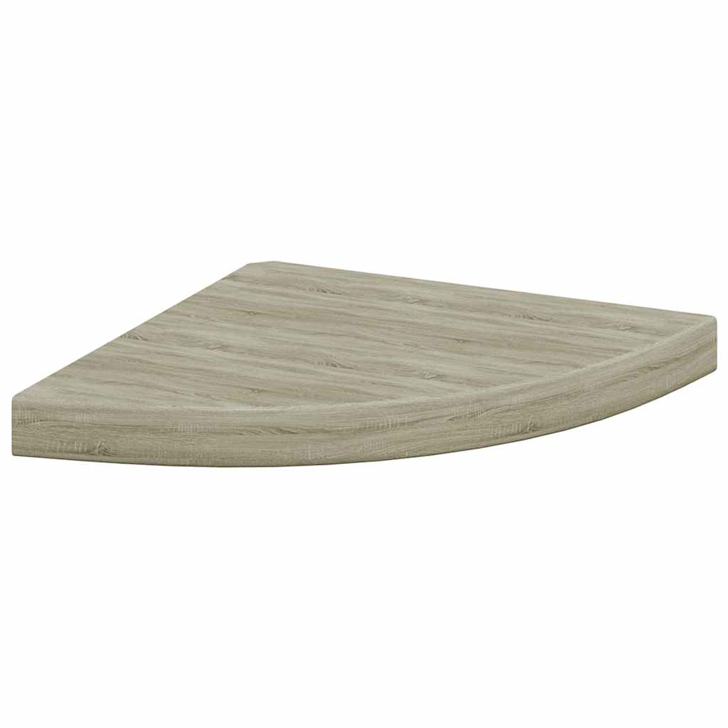 Floating Corner Shelf Oak 13.8"x13.8"x1.5" MDF