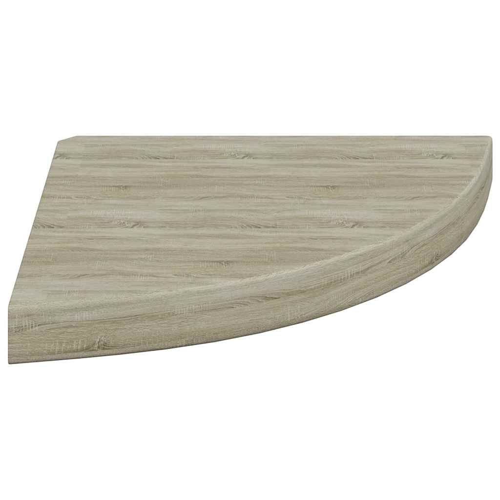 Floating Corner Shelf Oak 13.8"x13.8"x1.5" MDF