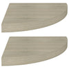 Floating Corner Shelves 2 pcs Oak 35x35x3.8 cm MDF