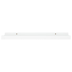 Picture Frame Ledge Shelves 2 pcs White 40x9x3 cm MDF