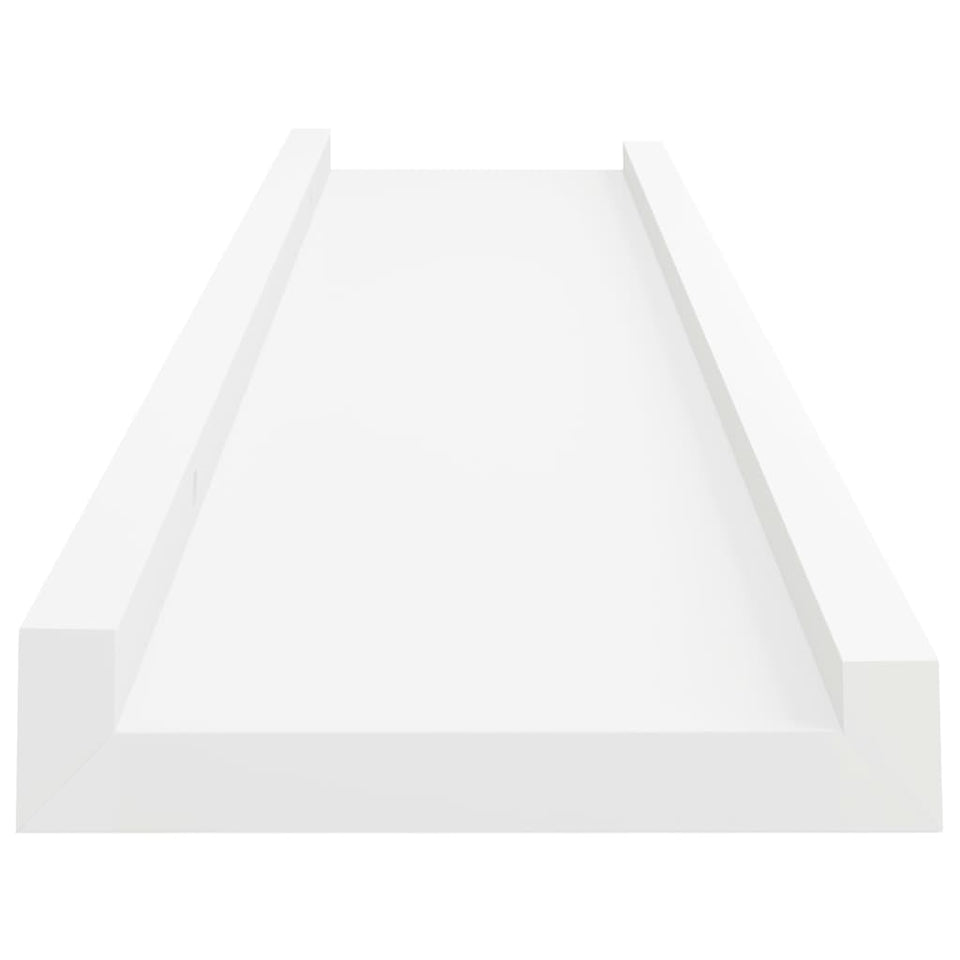 Picture Frame Ledge Shelves 2 pcs White 40x9x3 cm MDF