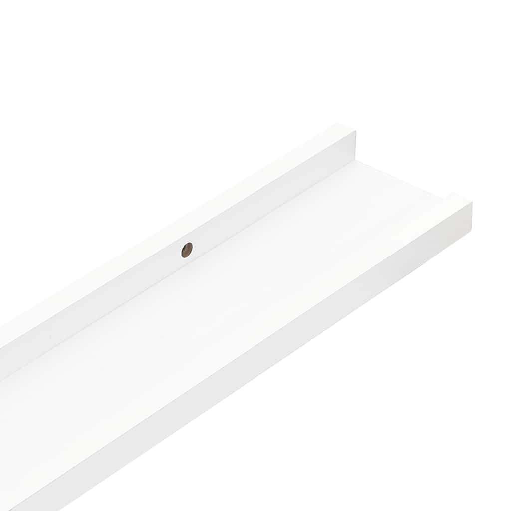 Picture Frame Ledge Shelves 2 pcs White 40x9x3 cm MDF