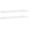 Picture Frame Ledge Shelves 2 pcs White 60x9x3 cm MDF