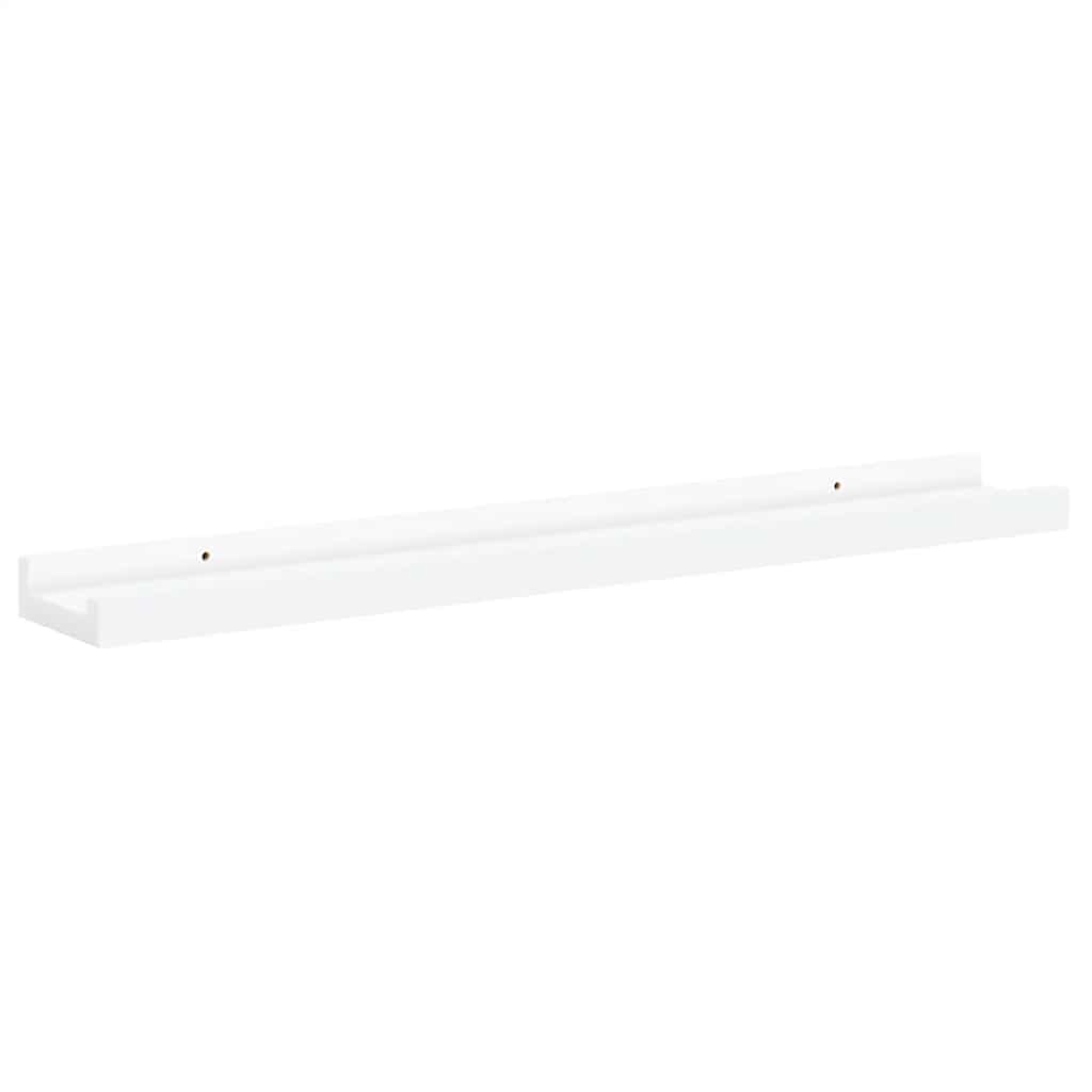 Picture Frame Ledge Shelves 2 pcs White 23.6"x3.5"x1.2" MDF