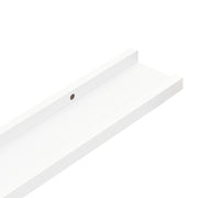Picture Frame Ledge Shelves 2 pcs White 60x9x3 cm MDF