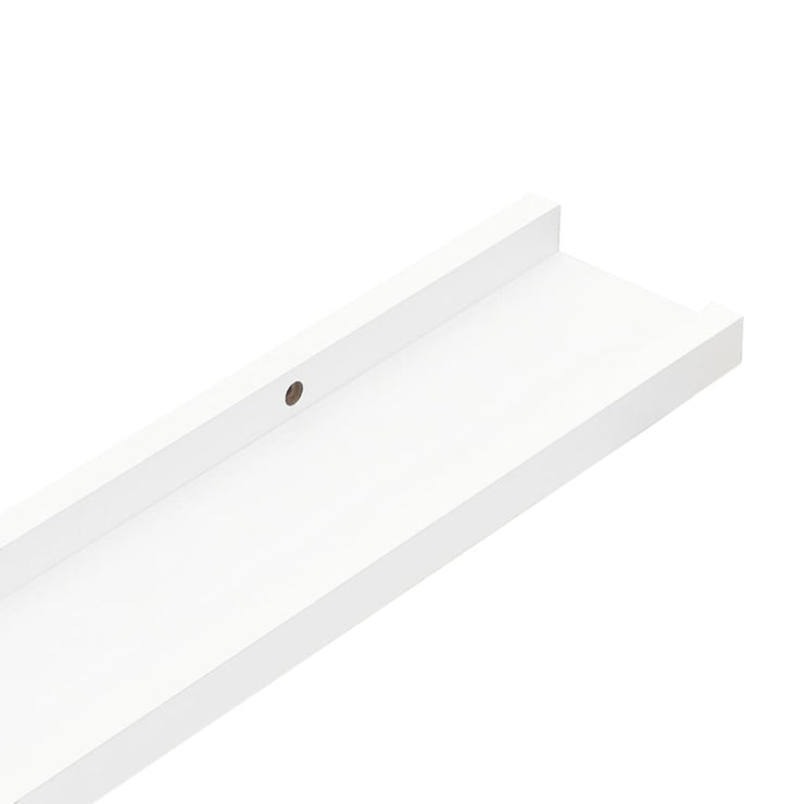 Picture Frame Ledge Shelves 2 pcs White 60x9x3 cm MDF