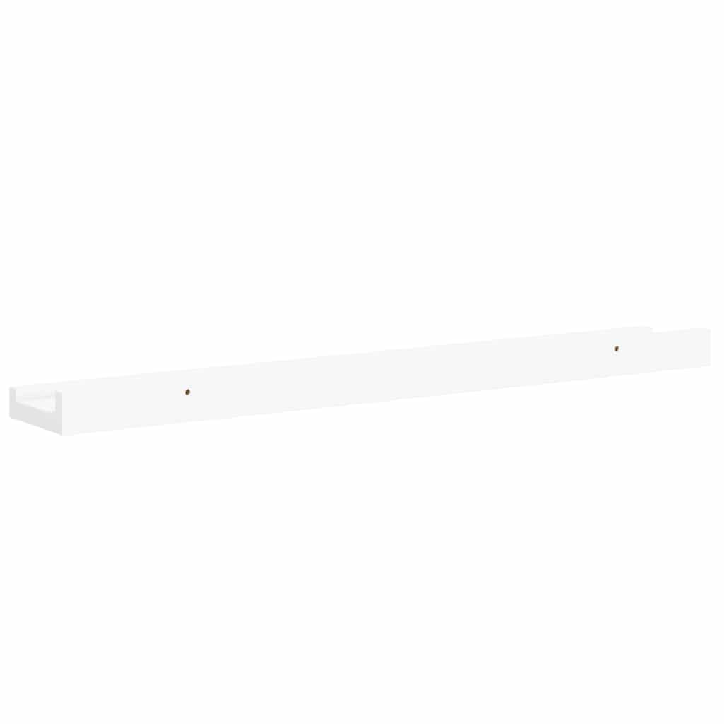 Picture Frame Ledge Shelves 2 pcs White 23.6"x3.5"x1.2" MDF