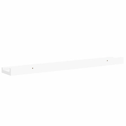 Picture Frame Ledge Shelves 2 pcs White 23.6"x3.5"x1.2" MDF