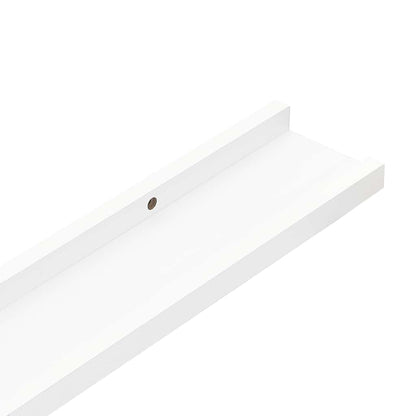 Picture Frame Ledge Shelves 2 pcs White 23.6"x3.5"x1.2" MDF